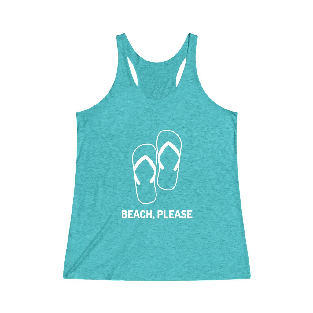 Beach, Please - Ladies' Racerback Tank