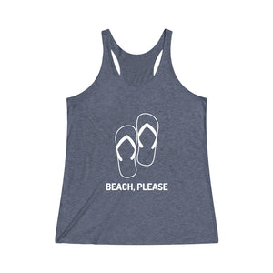 Beach, Please - Ladies' Racerback Tank